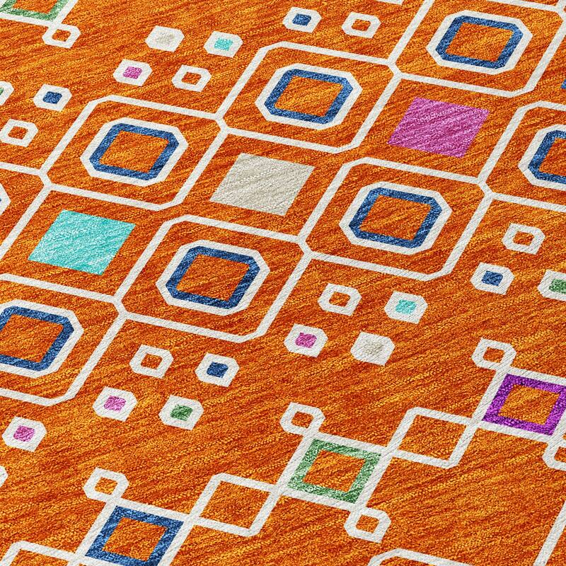 HomeRoots Geometric Modern Rectangle Outdoor Rug