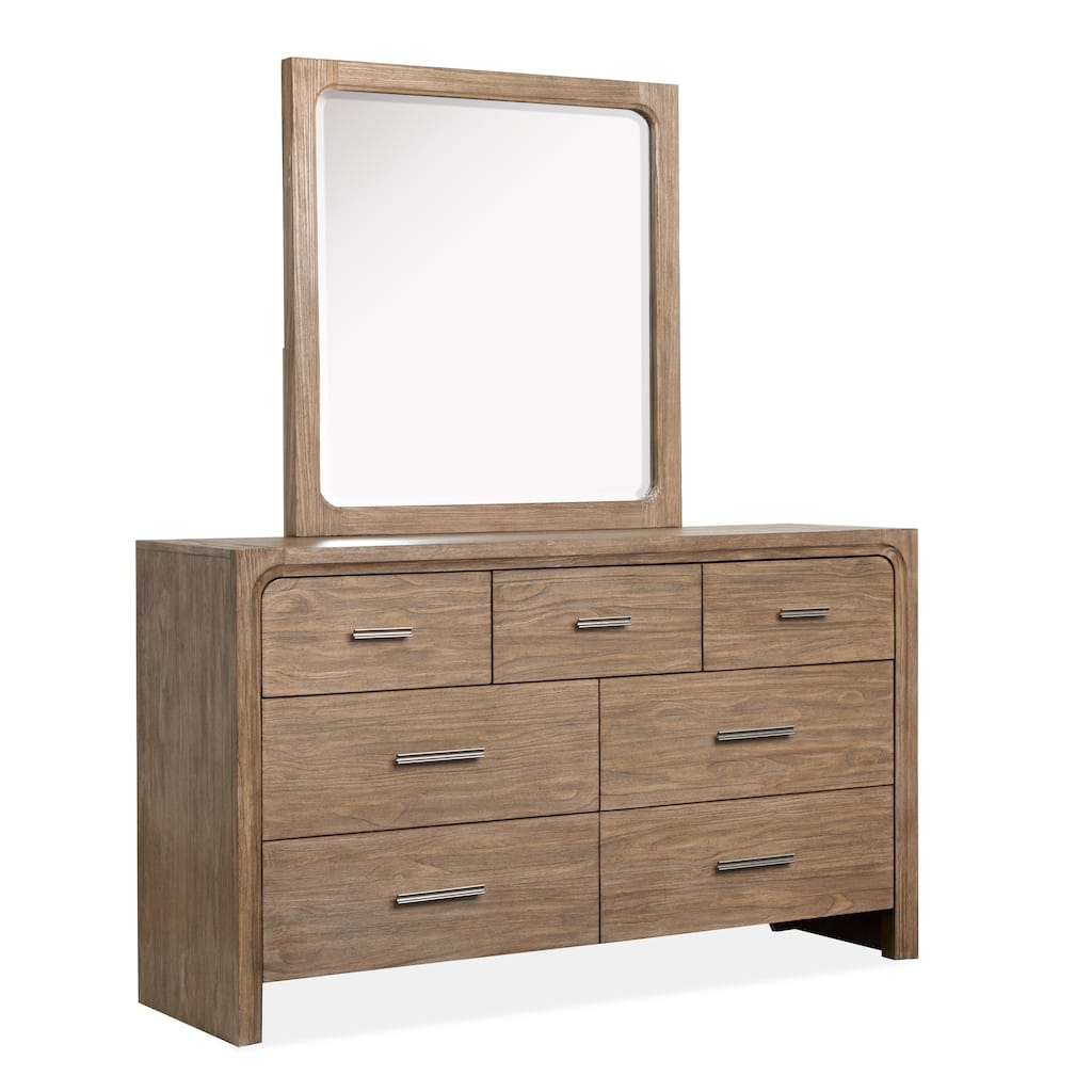 Magnussen Home Westbourne Dark Umber Dresser with Portrait Mirror