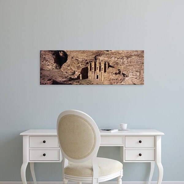 Easy Art Prints Panoramic Images's 'High angle view of a monastery, Petra, Jordan' Premium Canvas Art