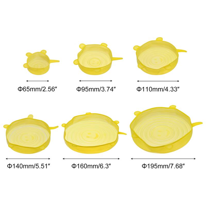 Silicone Stretch Lids, 2 Sets Silicone Lids for Bowls and Food Covers