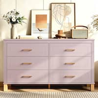 my pink dresser boutique Pink Dresser with LED Light for Bedroom 6 Drawer - Bed Bath & Beyond