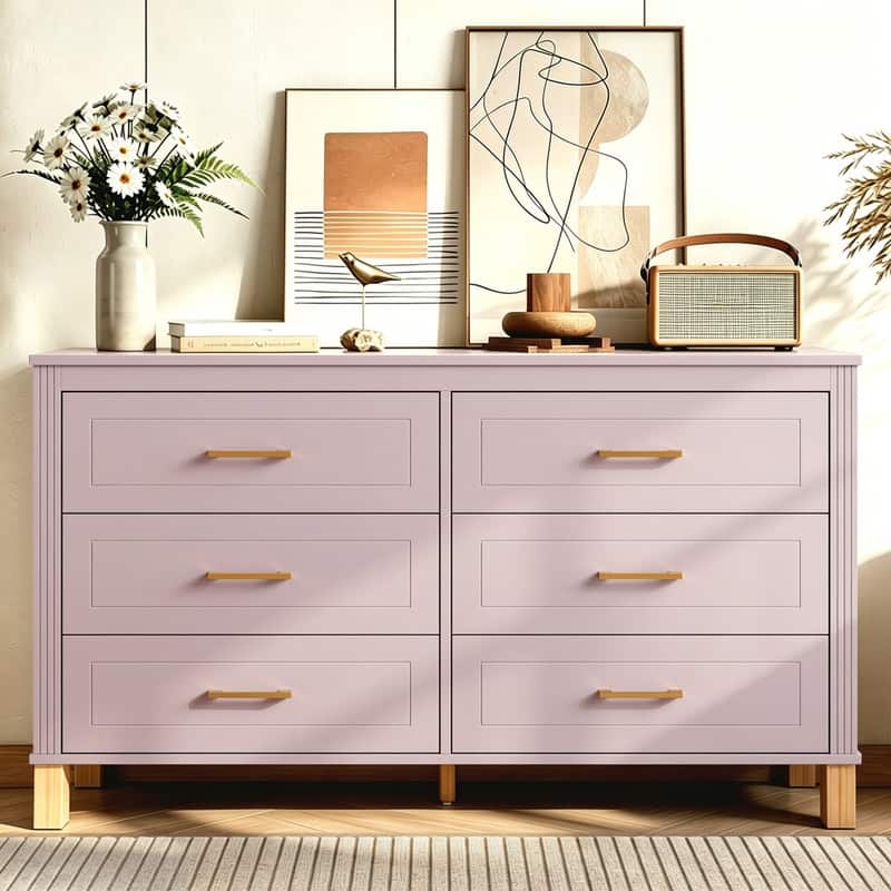 blush pink dresser Zohar suited for all your storage needs Refinished pink dresser with gold