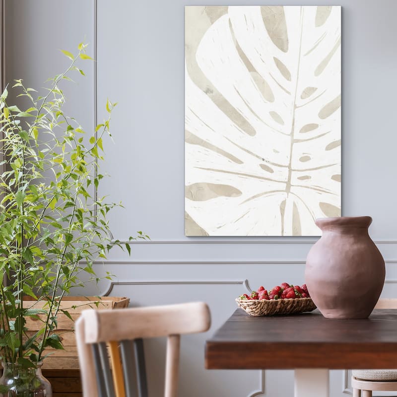 Linen Tropical Silhouette I -Premium Gallery Wrapped Canvas