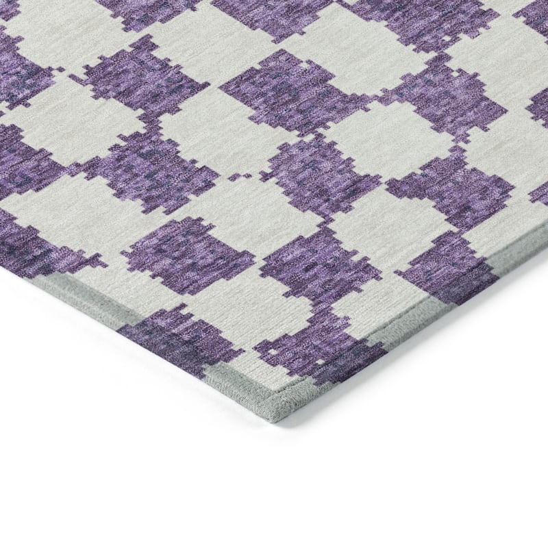 HomeRoots Geometric Transitional Rectangle Outdoor Rug