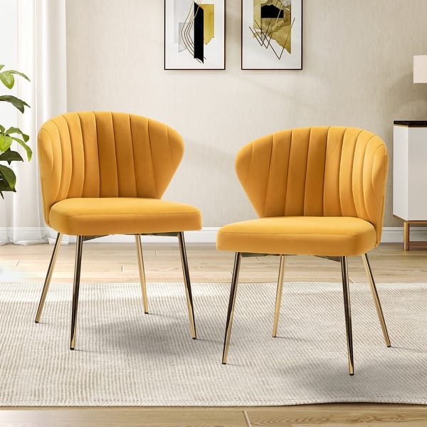 slide 2 of 90, Barbara Contemporary Upholstered Side Chair with Small Base Set of 2 by HULALA HOME