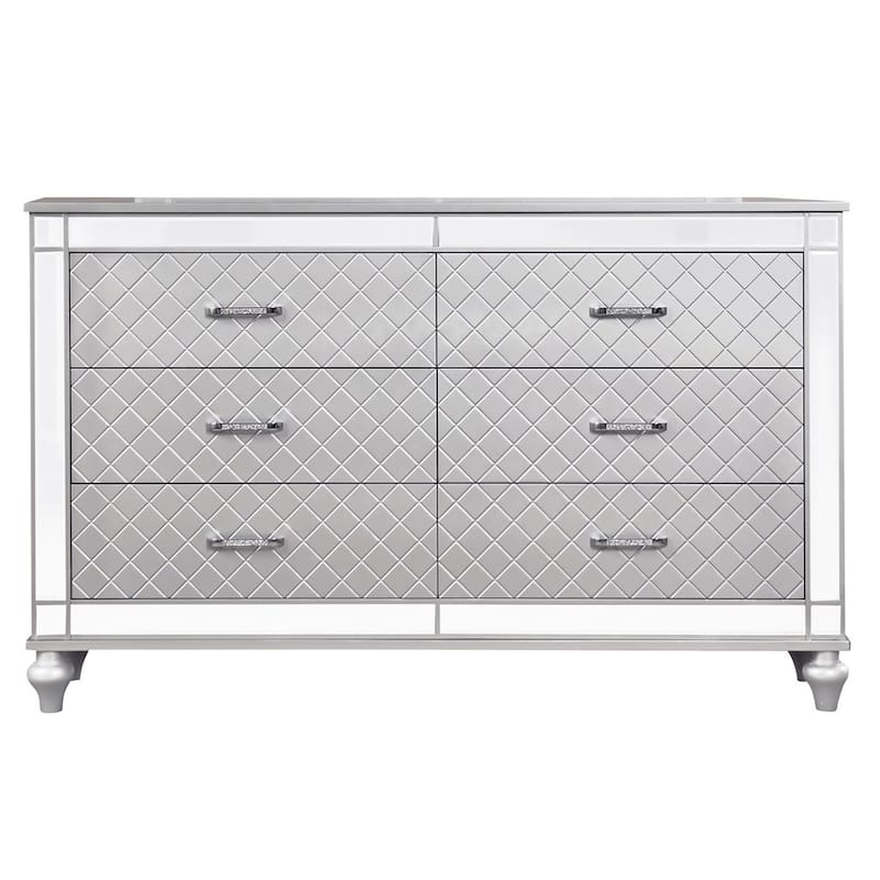 Livorno Gunmetal 6-Drawer 62 in. W Dresser