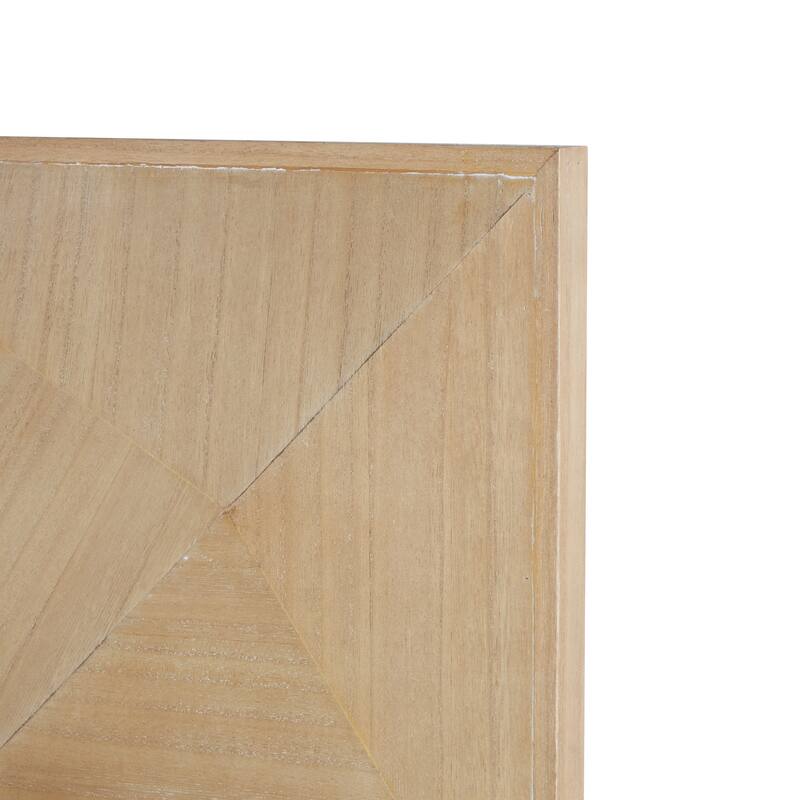 Wood Geometric 3D Home Wall Decor - Set of 2 Brown - Roche River Decor