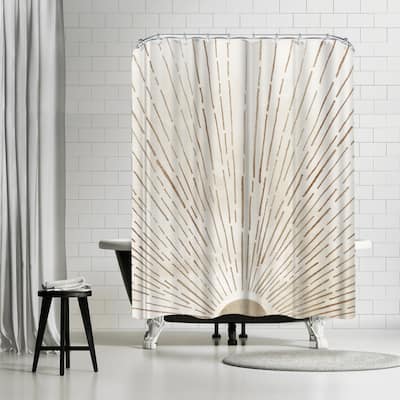 Sunset Vertical Neutral by Modern Tropical - Shower Curtain - Americanflat