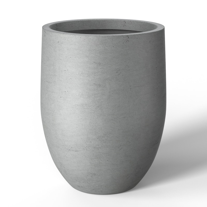 Tall Concrete Round Plant Pots / Large Indoor and Outdoor flower Planters