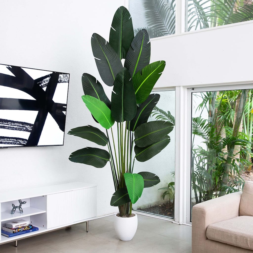 Tropical Travelers Palm Potted Tree - 9' - Green