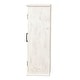 preview thumbnail 10 of 14, Farmhouse White and Natural Wood Cathedral Storage Wall Cabinet - 23.6" H x 18.9" W x 8.27" D