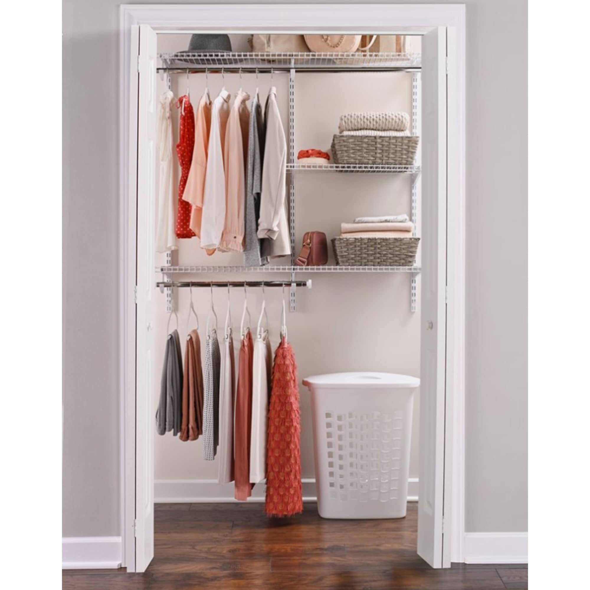 Rubbermaid Configurations 4-8 Feet Custom Diy Closet Organizer Kit