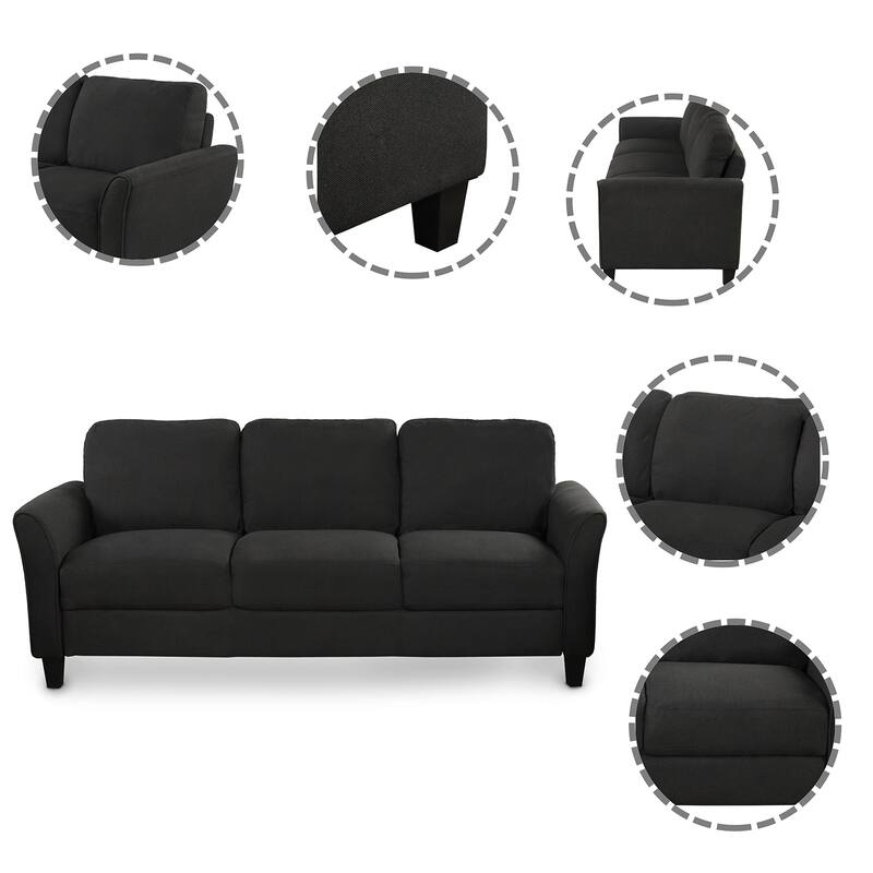 Modern Sofa Set 2PCS Fabric Couch Includes Single Sofa and 3 Seat Sofa Bed Bath & Beyond