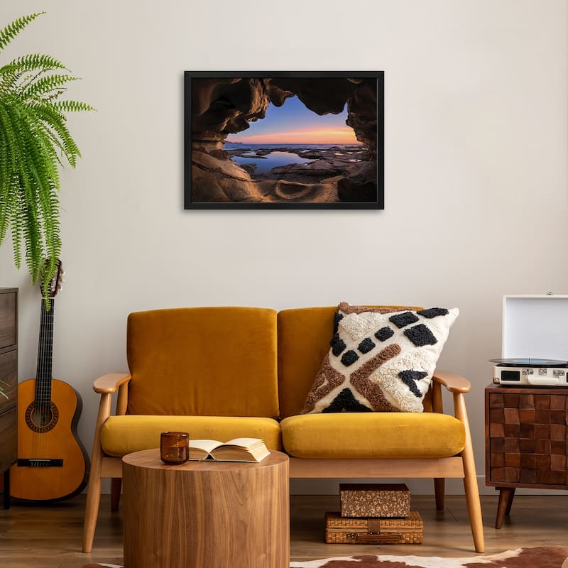 Sea Cave Premium Framed Poster by Jingshu Zhu