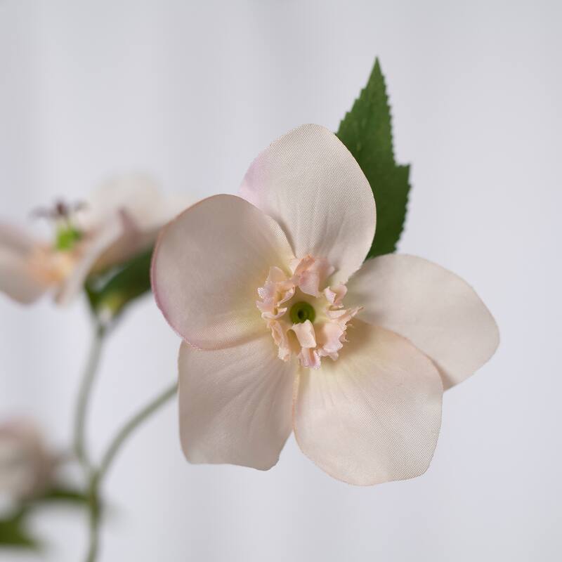 Silk Decorative Artificial Christmas Rose(Pack of 1 Branch)