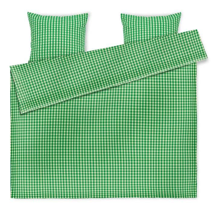 JUNA Bæk&Bølge Duvet Cover Set, Green/Sand