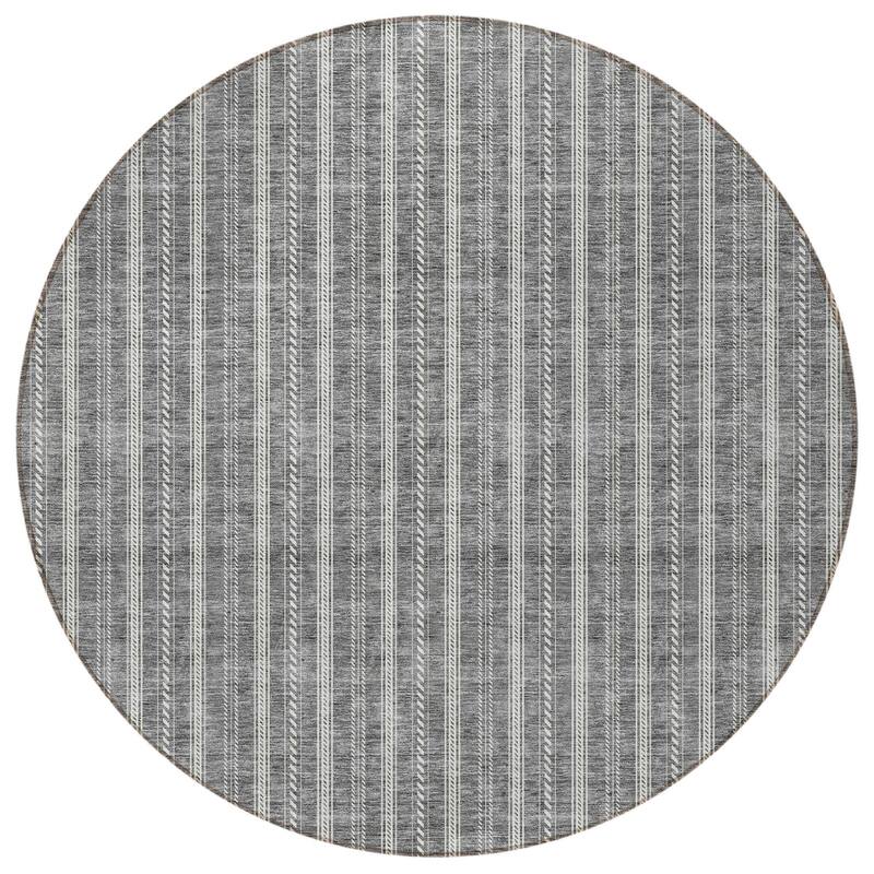 HomeRoots Striped Transitional Rectangle Outdoor Rug
