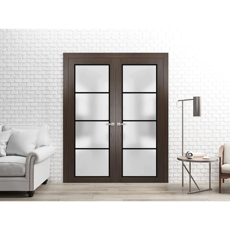 Slab Barn Door Panel 18 x 80 Planum 2132 Chocolate Ash Sturdy Finished