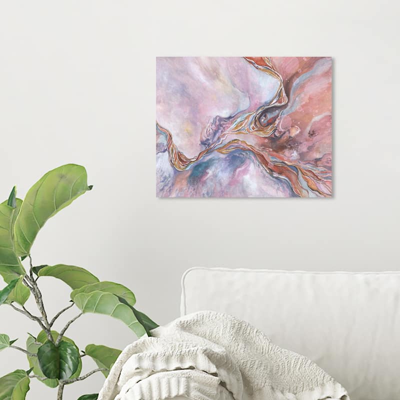 Wynwood Studio Abstract Delightful Memories Pink and Light Pink Modern & Contemporary Wall Art Canvas Print - 16 x 20