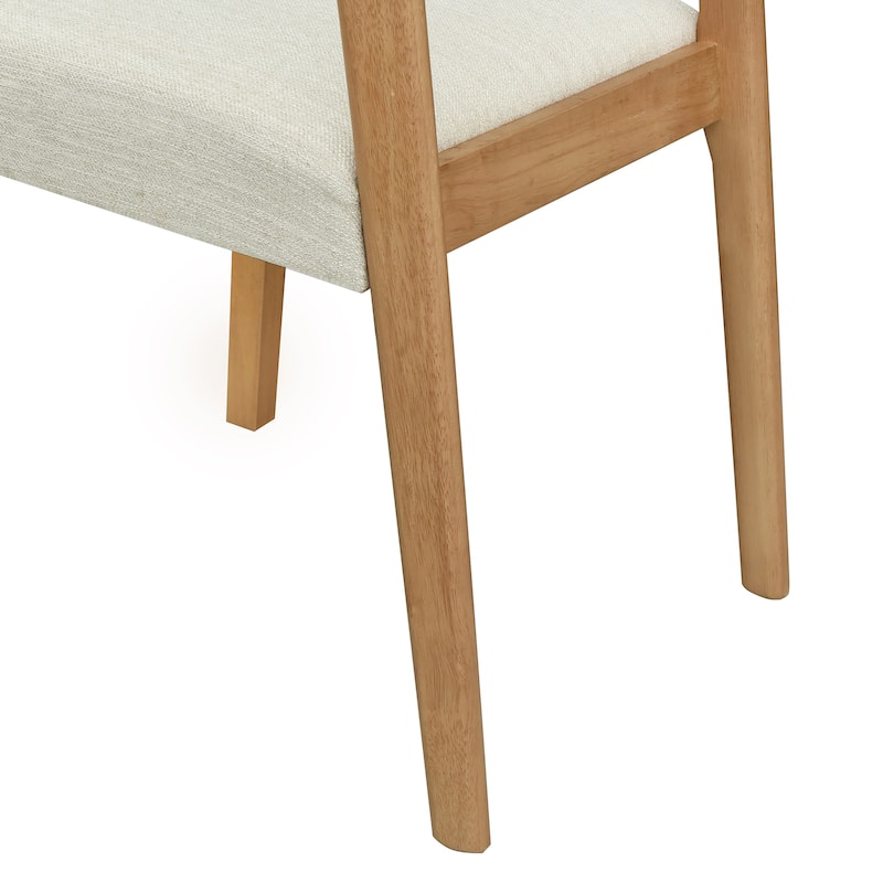 Christopher Knight Home - Eamon Fabric Upholstered Dining Chair with Rubber Wood Frame(Set of 2)