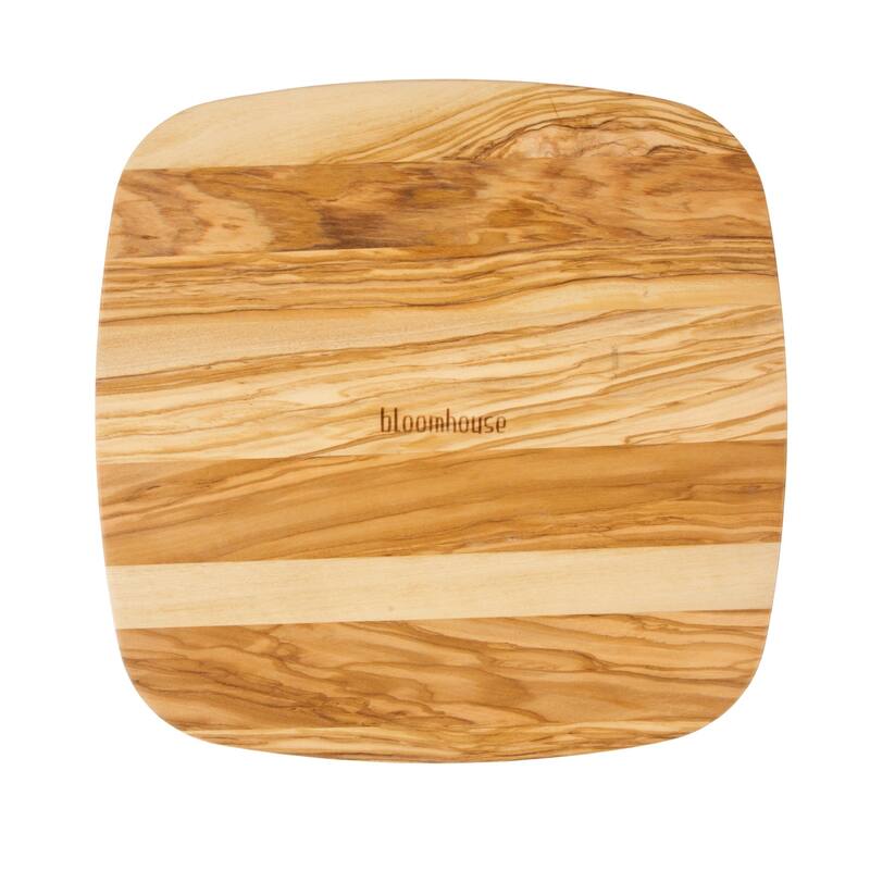 Bloomhouse Natural Bronze Finish Pre-seasoned Cast Iron Grill, Everyday Pan, Skillet & Olive Wood Trivet