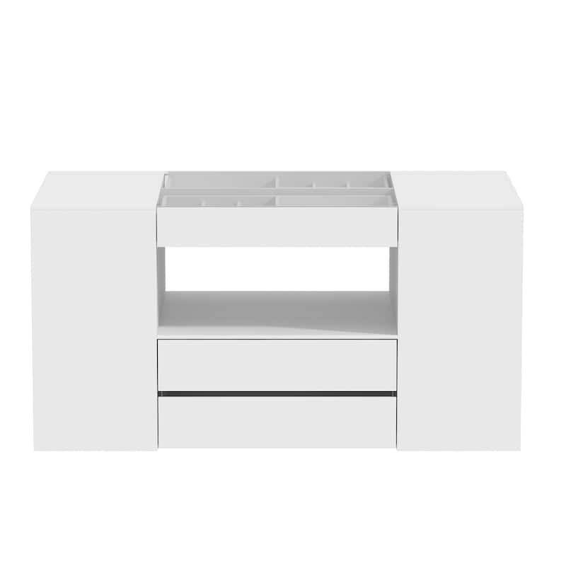 Sleek Closet Storage Island with Multiple Drawers for Accessories