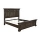 preview thumbnail 3 of 4, Roundhill Furniture Farson Distressed Dark Walnut Finish Wood Panel Bed