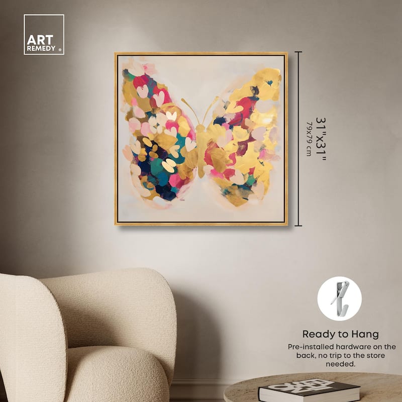 Flutter of Fortitude I Canvas by Art Remedy