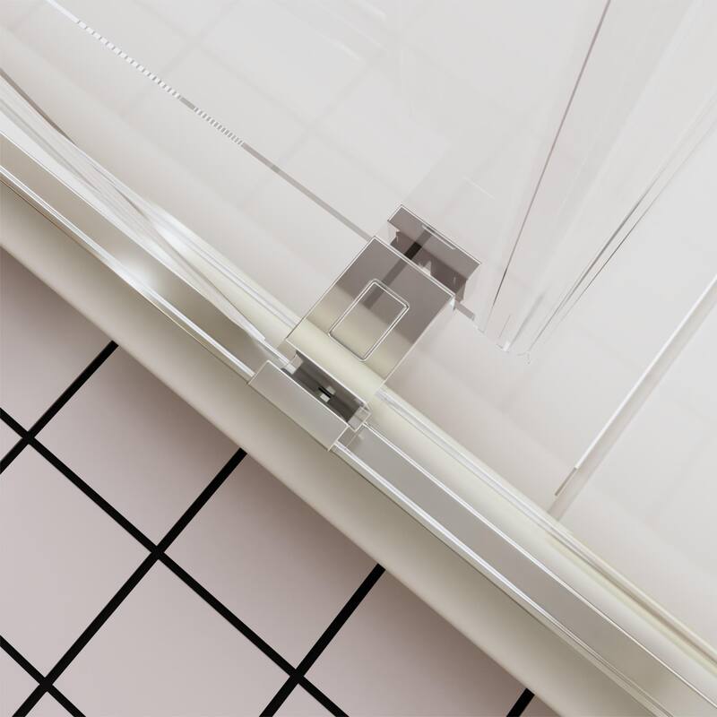 56-60"W x 76"H Frameless Double Sliding Shower Door