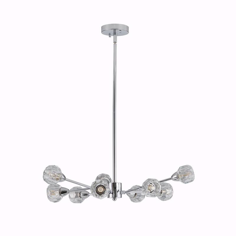 Modern Crystal Chandelier - 9-Light Fixture