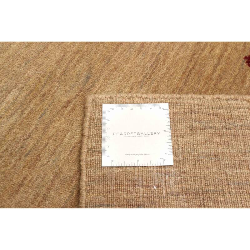 ECARPETGALLERY Hand Loomed Kashkuli Gabbeh Brown Wool Rug - 2'7 x 8'1