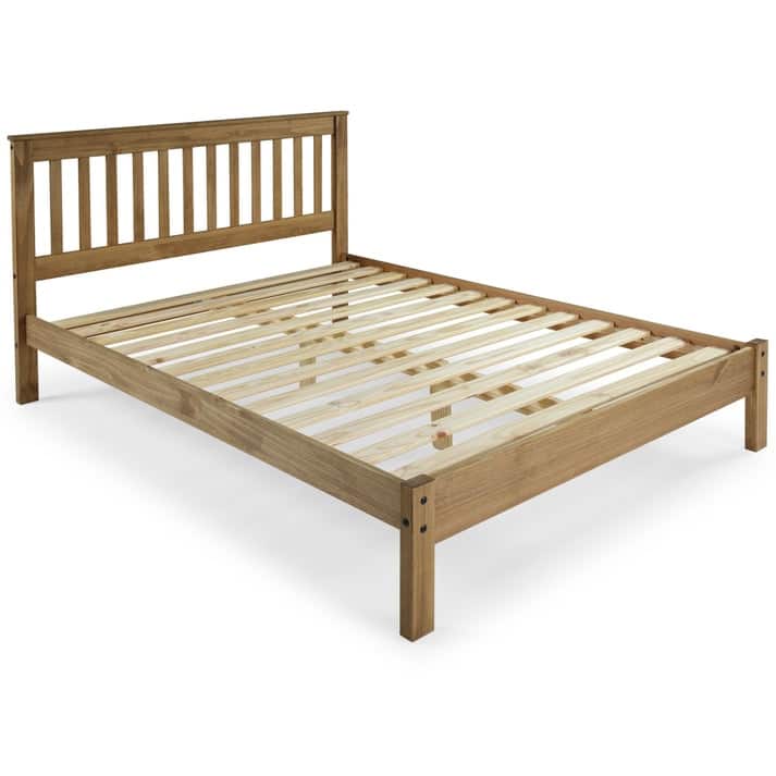 Wood Slatted Queen Size Bed | Furniture Dash
