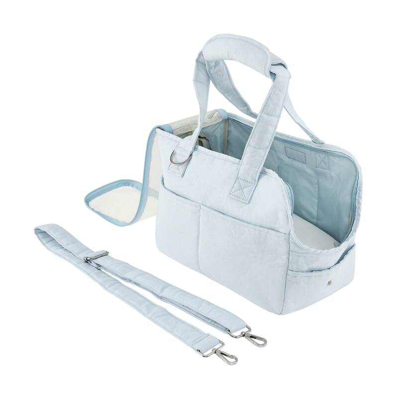Teddy 14.5'' Dog & Cat Carrier Bag in Light Blue - 14.5