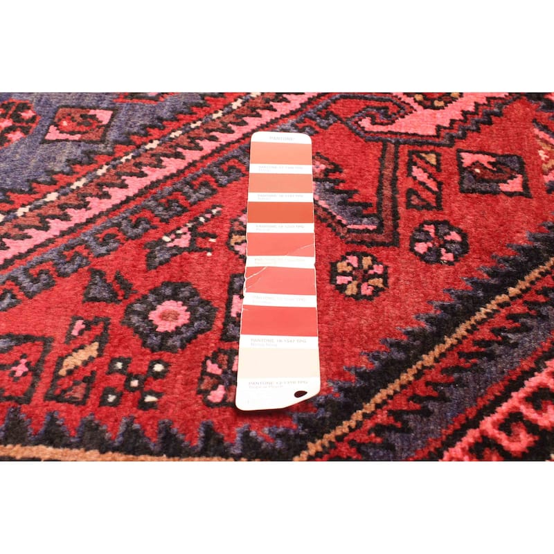 ECARPETGALLERY Hand-knotted Andelz Dark Red Wool Rug - 4'9 x 7'0