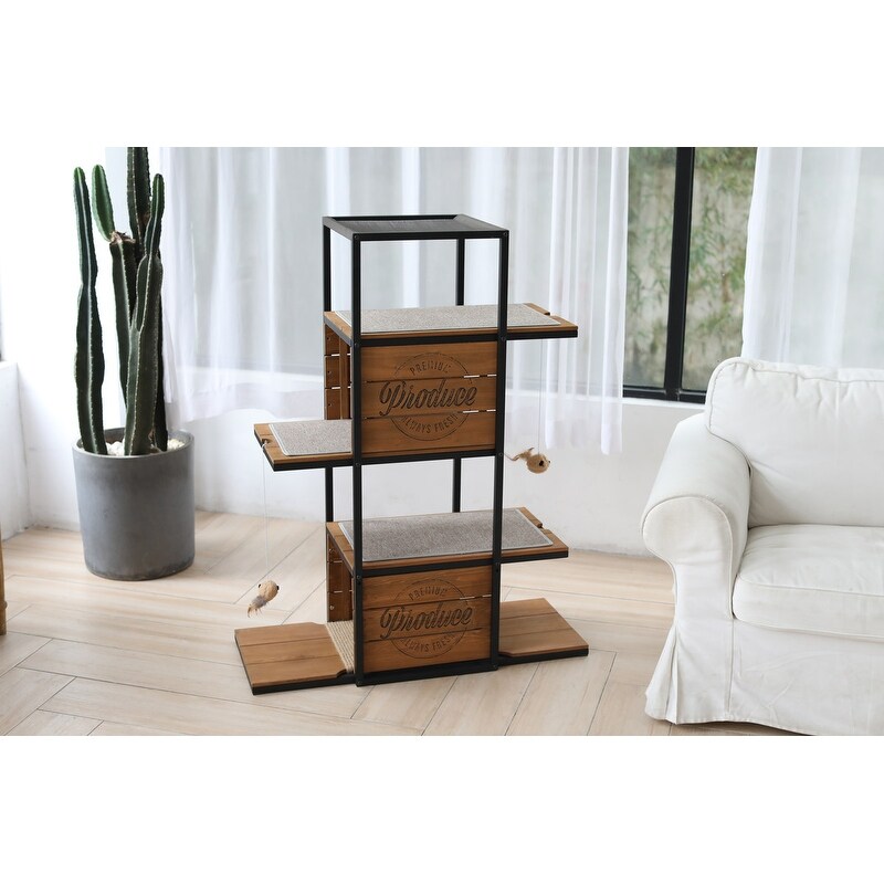 Wooden crate hotsell cat tree