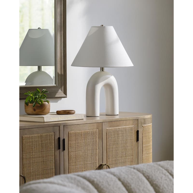 Livabliss Marquise Global Accent Table Lamp - White