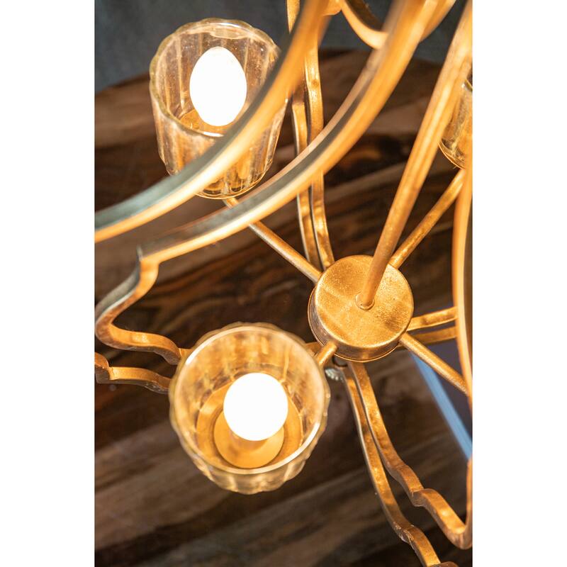 4 - Light Metal Chandelier, Hanging Light Fixture with Adjustable Chain, Bulb Not Included
