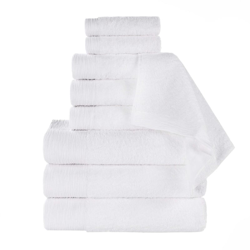 Superior Sierra Rayon From Bamboo Cotton Blend 9 Piece Bathroom Towel Set