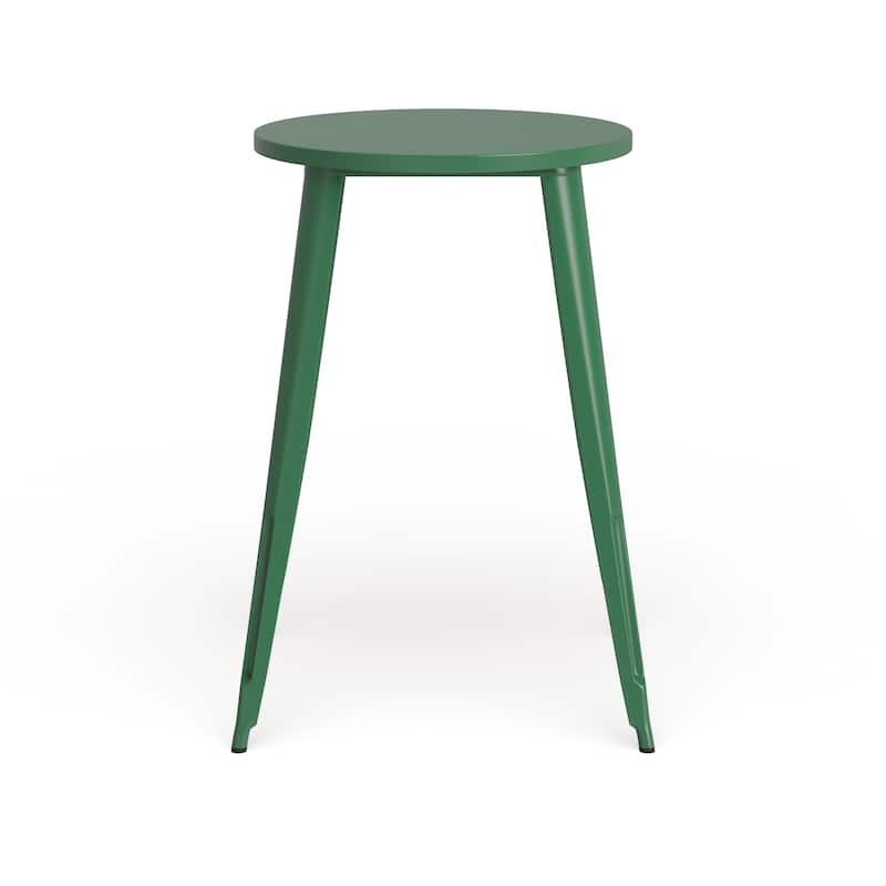 30'' Round Metal Indoor-Outdoor Bar Height Table
