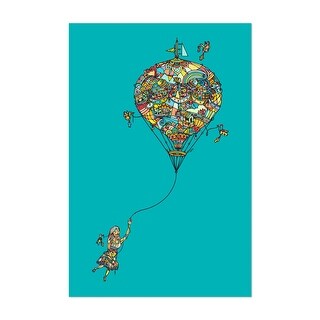 Balloon Girl Illustrations Balloons Feminine Art Print/Poster - Bed Bath & Beyond - 34909795