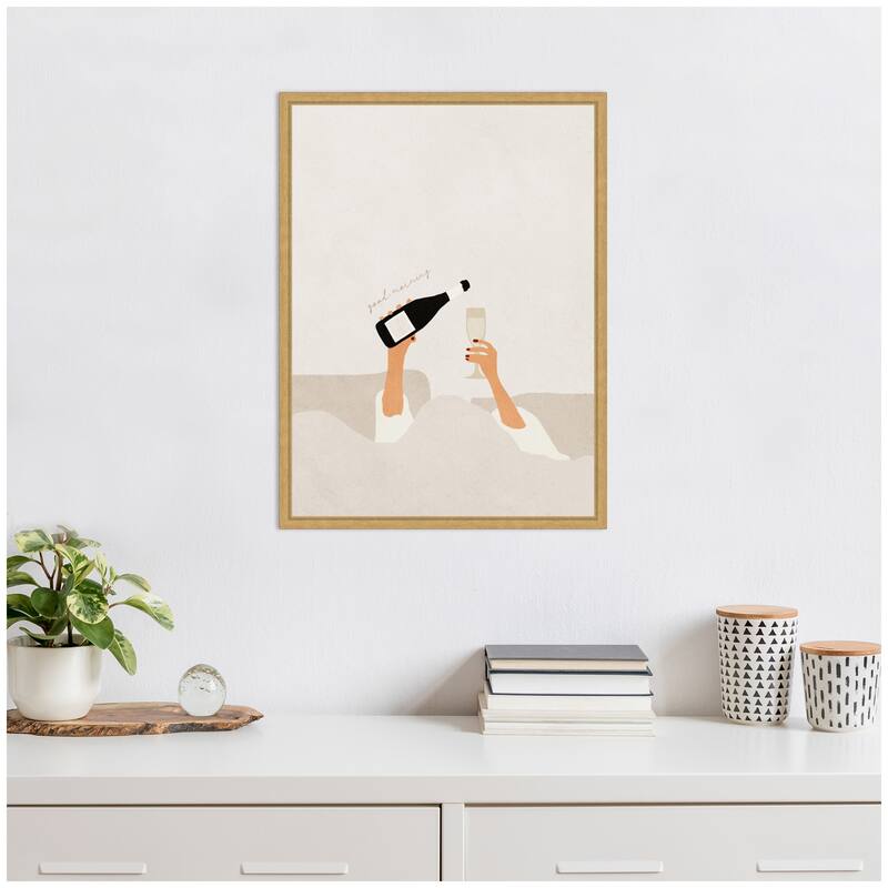 Kate and Laurel Sylvie Good Morning Art Print Framed Canvas by July Art Prints