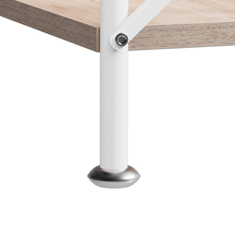 Javlergo Set of 1 or 2 Modern X-Shape End Table with Removable Fabric Drawer & Open Shelf for Living room bedroom study room