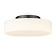 preview thumbnail 5 of 7, Golden Lighting 3136-FM OP Toli 12" Wide LED Semi-Flush Drum Ceiling