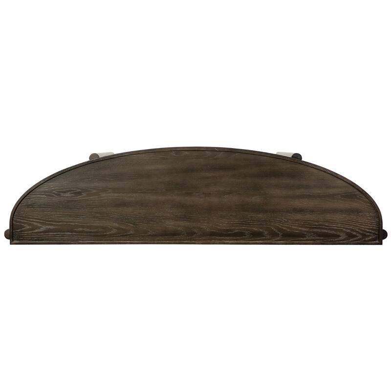 Magnussen Home Hadleigh Black Coffee Bean Demilune Sofa Table - 61.75''W x 16''D x 29''H