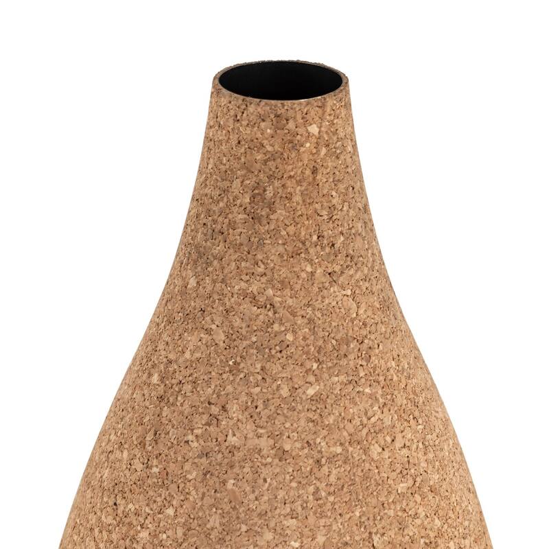 Large Bottle Shaped Cork Wrapped Flower Vase - 18.75" - Beige