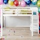 preview thumbnail 2 of 28, Full Size Loft Bed Kids Bed with Wardrobe and Staircase