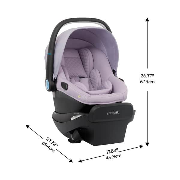 dimension image slide 0 of 4, Evenflo Revolve180 LiteMax NXT Rotational Infant Car Seat with SensorySoothe