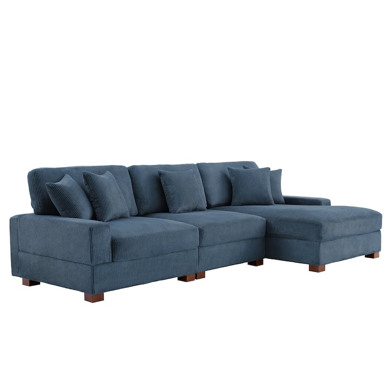 Oversized Modular Sectional Sofa Set with Pillows for Living Room