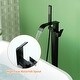 preview thumbnail 6 of 13, Floor Mount Tub Faucet With Hand Sprayer Freestanding Roman Bathtub Faucet Modern Waterfall Tub Filler Trim With Handheld Showe