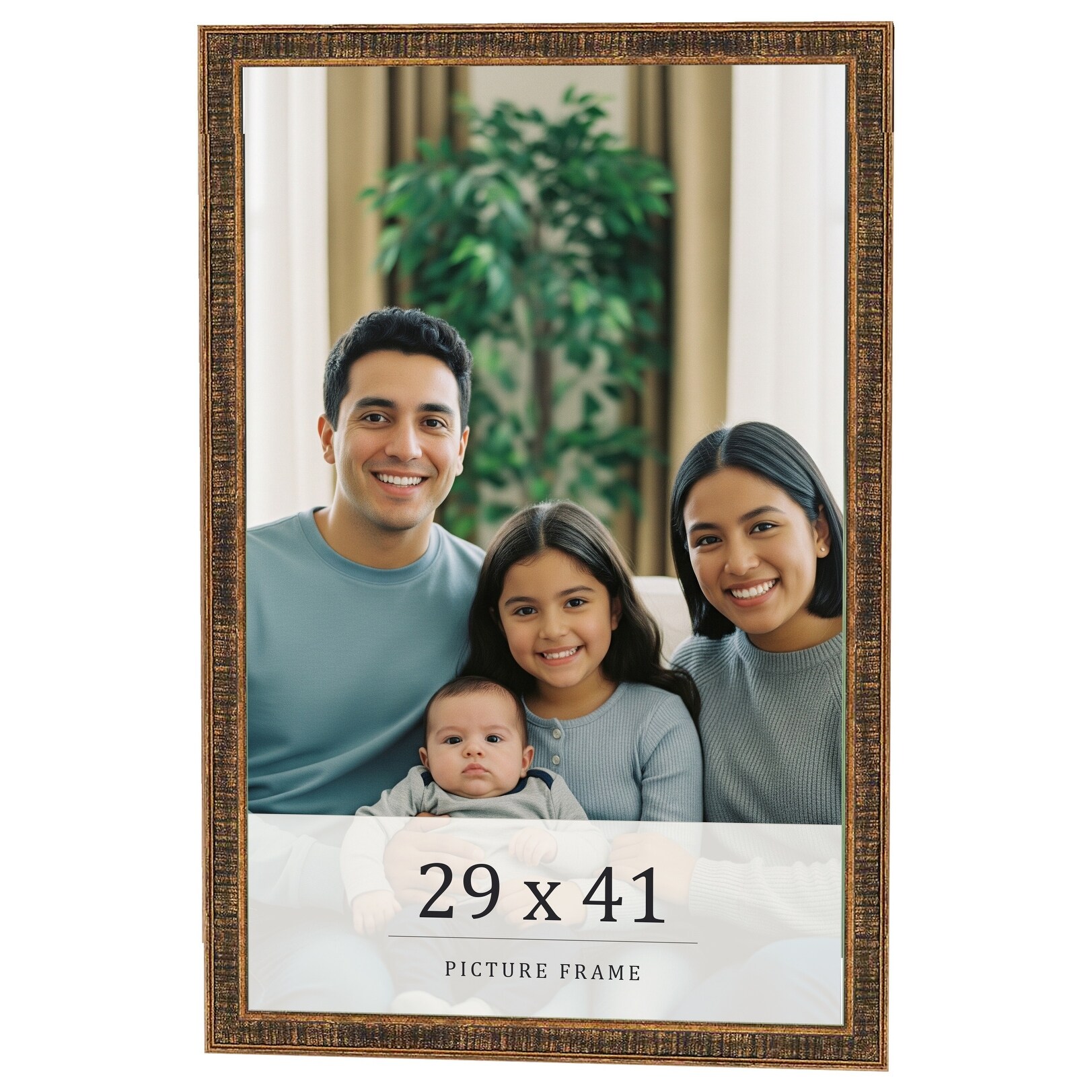 29x41 Frame Gold Kingsley Distressed Solid Wood Picture Frame Width
